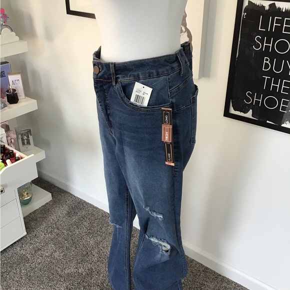 NWT size 14/32 high rise long length flare fit jeans by One 5 One - Picture 2 of 3